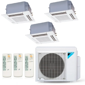 Ar-Condicionado Multi Split Inverter Daikin 23.000 BTUs (2x Evap Cassete 4 Vias 9.000 + 1x Evap Cassete 4 Vias 18.000) Quente/Frio 220V