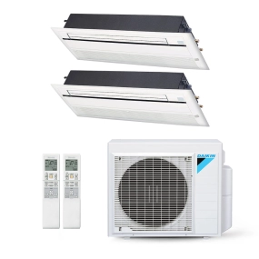 Ar-Condicionado Multi Split Inverter Daikin 24.000 BTUs (2x Evap Cassete 1 Via 18.000) Quente/Frio 220V