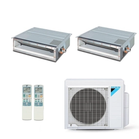 Ar-Condicionado Multi Split Inverter Daikin 24.000 BTUs (2x Evap Duto 12.000) Quente/Frio 220V