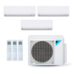 Ar-Condicionado Multi Split Inverter Daikin 24.000 BTUs (2x Evap HW 9.000 + 1x Evap HW 20.000) Quente/Frio 220V