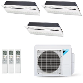 Ar-Condicionado Multi Split Inverter Daikin 28.000 BTUs (2x Evap Cassete 1 Via 12.000 + 1x Evap Cassete 1 Via 18.000) Quente/Frio 220V