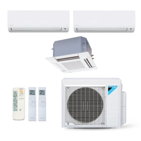 Ar-Condicionado Multi Split Inverter Daikin 28.000 BTUs (2x Evap HW 9.000 + 1x Evap Cassete 4 Vias 20.000) Quente/Frio 220V