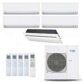 Ar-Condicionado Multi Split Inverter Daikin 38.000 BTUs (4x Evap HW 9.000 + 1x Evap Cassete 1 Via 12.000) Quente/Frio 220V