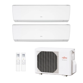 Ar-Condicionado Multi Split Inverter Fujitsu 14.000 BTUs (2x Evap HW 7.000) Quente/Frio 220V