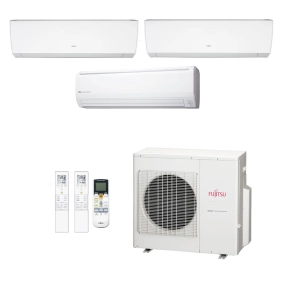 Ar-Condicionado Multi Split Inverter Fujitsu 35.000 (2x Evap HW 12.000 + 1x Evap HW 18.000) Quente/Frio 220V