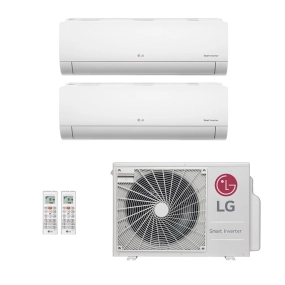 Ar-Condicionado Multi Split Inverter LG 18,000 (1x Evap HW 7,000 + 1x Evap HW 9,000) Quente/Frio 220V