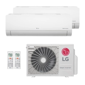 Ar-Condicionado Multi Split Inverter LG 18,000 (1x Evap HW 9,000 + 1x Evap HW 12,000) Quente/Frio 220V