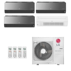 Ar-Condicionado Multi Split Inverter LG 30.000 (3x Evap HW Artcool 9.000 + 1x Evap Cassete 1 Via 12.000) Quente/Frio 220V