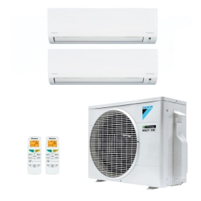 Ar-Condicionado Multi Split Inverter R-32 Daikin 18.000 BTUs (1x Evap HW 9.000 + 1x Evap HW 12.000) Quente/Frio 220V