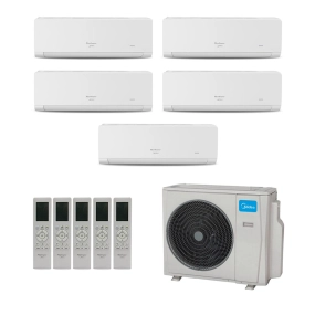 Ar-Condicionado Multi Split Inverter Springer Midea 42.000 (2x Evap HW 9.000 + 3x Evap HW 12.000) Quente/Frio 220V