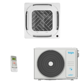 Ar-Condicionado Split Cassete Inverter 4 Vias R-32 Elgin Eco 24.000 BTUs Quente/Frio 220V Monofásico